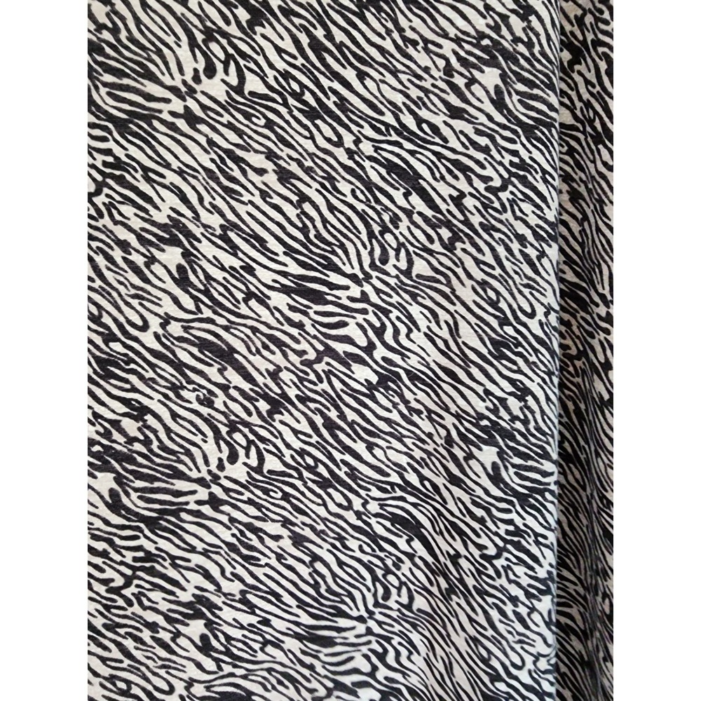 Cato Womens L Animal Zebra Print Maxi Pencil Boho Skirt Black White Stretch - Picture 2 of 5